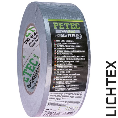 Petec uni gewebeband - uni-gewebeband, silber