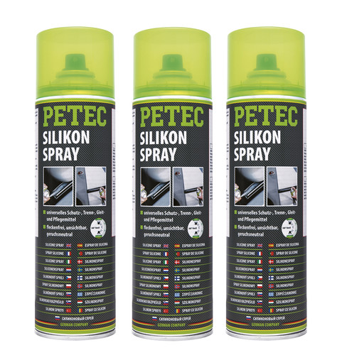 Petec silikonspray 500ml - 3x,